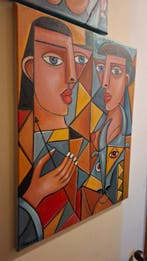 Olena Blinnikova (1963) - OIL PAINTING-Entre Dois Touros-