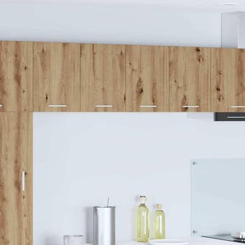 vidaXL Hangkast 2 st Ambachtelijke Eik en Wit Bewerkt hout, Verzenden, Nieuw