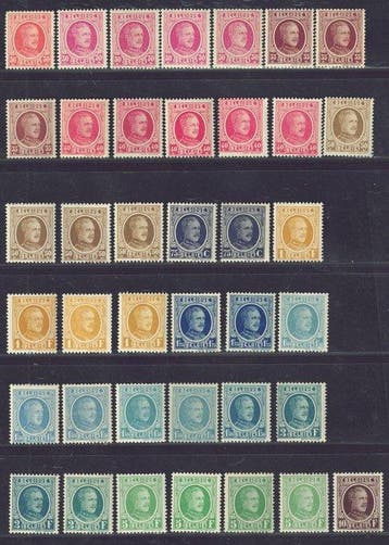 België 1922/1927 - Studieverzameling op de kleuren van de