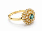 Ring - 18 karaat Geel goud, goud - 1.08ct. tw. Smaragd -, Nieuw