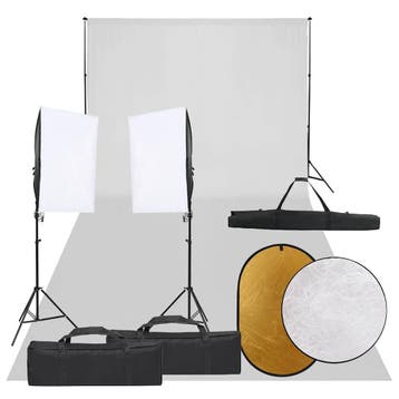 vidaXL Fotostudioset met verlichtingsset, achtergrond en, Verzenden, Nieuw