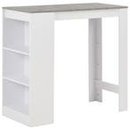 vidaXL Bartafel met schap 110x50x103 cm wit, Verzenden, Nieuw