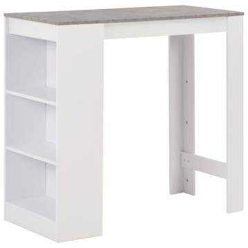 vidaXL Bartafel met schap 110x50x103 cm wit, Huis en Inrichting, Tafels | Eettafels, Verzenden, Nieuw