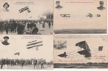 Air France 151 postkaarten van Piloten en vliegtuigen -, Antiek en Kunst