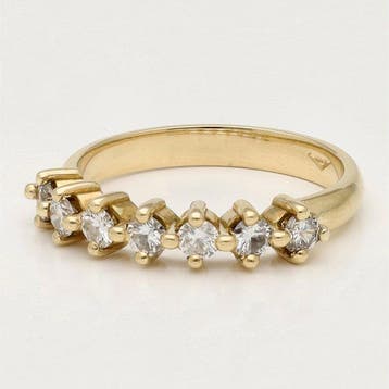 Bague - 18 carats Or jaune Diamant (Naturelle), Nieuw