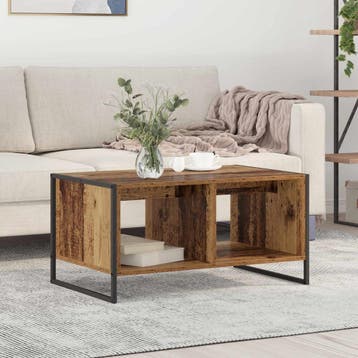 vidaXL Salontafel Oud Hout 80 x 50 x 40 cm Bewerkt hout, Huis en Inrichting, Verzenden, Nieuw