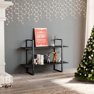 vidaXL Boekenkast met 2 schappen 100x30x70 cm bewerkt hout, Verzenden