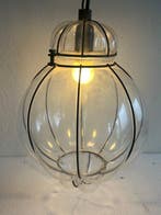 Lamp - Vintage - Venetiaanse glazen hanglamp met, Antiek en Kunst