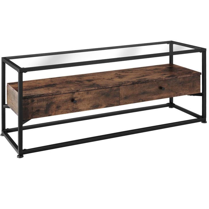 tectake TV-meubel Maidenhead 121,5x41,5x50,5cm - Industrieel, Huis en Inrichting, Kasten | Wandmeubels, Verzenden