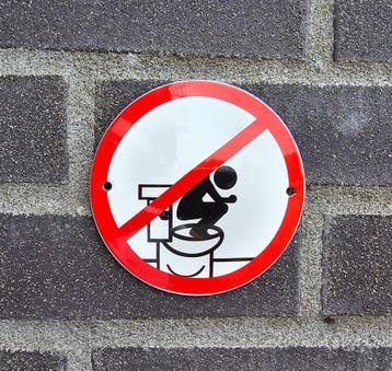 Verbodsbordje Niet op de bril staan, Verzenden, Nieuw