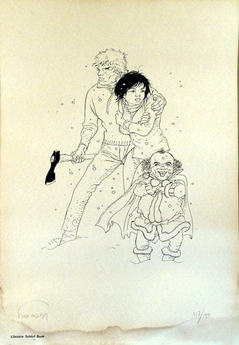 Hermann - 1 Silkscreen - Jeremiah - Un hiver de clown, Livres, BD