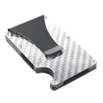 Aluminium Carbon Fiber Wallet - Portemonnee Portefeuille, Handtassen en Accessoires, Portemonnees, Verzenden, Nieuw