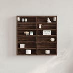 vidaXL Vitrinekast 60x8,5x58 cm bewerkt hout bruin, Verzenden, Nieuw