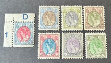 Nederland 1920 - NVPH 65A, 67A, 69A, 70A, 71A, 75A, 76A - CV, Gestempeld