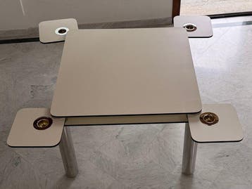 Zanotta - Joe Colombo - Table de jeux - poker - Bois,