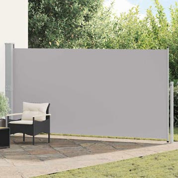 vidaXL Windscherm uittrekbaar 160x514 cm grijs, Verzenden