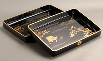 Decoratief dienblad (2) - WajimanuriWajima lacquerware -