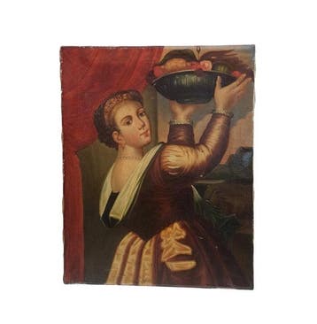 Scuola italiana (XIX), da Tiziano Vecellio - Ragazza con