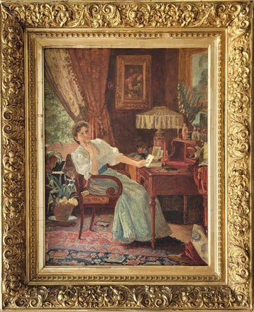 Emile Hendrik Godding (1841-1898) - The Letter, Antiek en Kunst