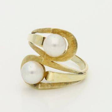 Ring - 14 karaat Geel goud - Parel, Nieuw