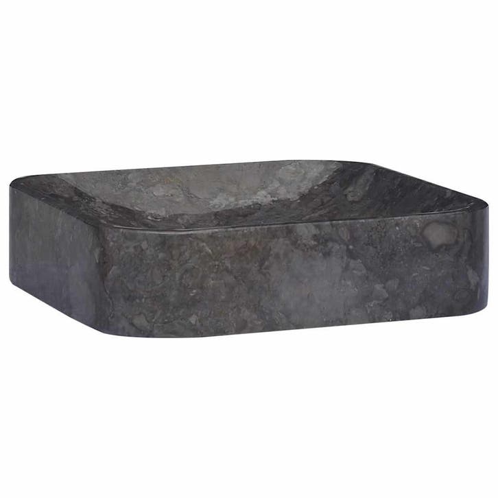 vidaXL Gootsteen 40x40x10 cm marmer zwart, Doe-het-zelf en Bouw, Sanitair, Nieuw, Verzenden