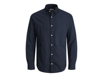 Veiling - Jack &amp; Jones Linen Blend Overhemd Navy Blazer, Nieuw