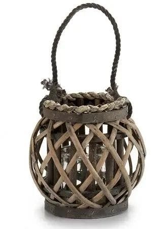 Houten Windlicht Lantaarn windlicht 16 cm