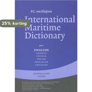 The international maritime dictionary Part 2 English German, Verzenden, Zo goed als nieuw, P.C. van Kluijven