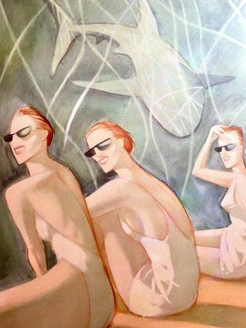 Fernando Vicente (1963) (after) - Swimmers (1989) - Années, Antiquités & Art, Art | Dessins & Photographie
