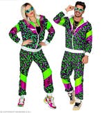 Neon 80S Trainingspak Fout Neon Groen Dierenprint, Verzenden, Nieuw