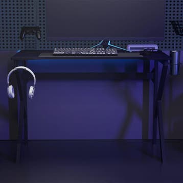 vidaXL Gamingbureau met K-vormige poten 110x60x75 cm zwart, Huis en Inrichting, Verzenden, Nieuw