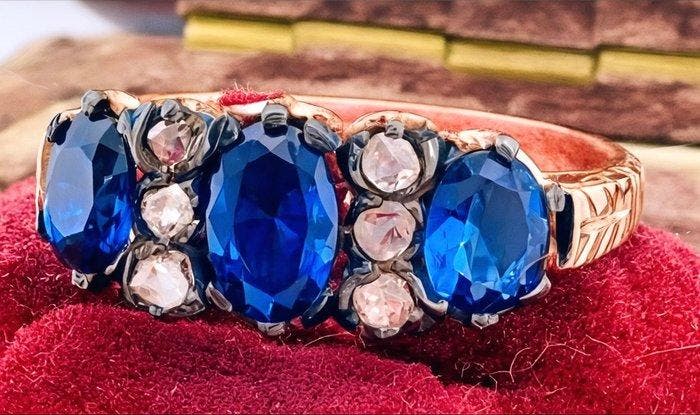 Sans prix de réserve - Bague - 9 carats Or rose, Argent, Handtassen en Accessoires, Ringen