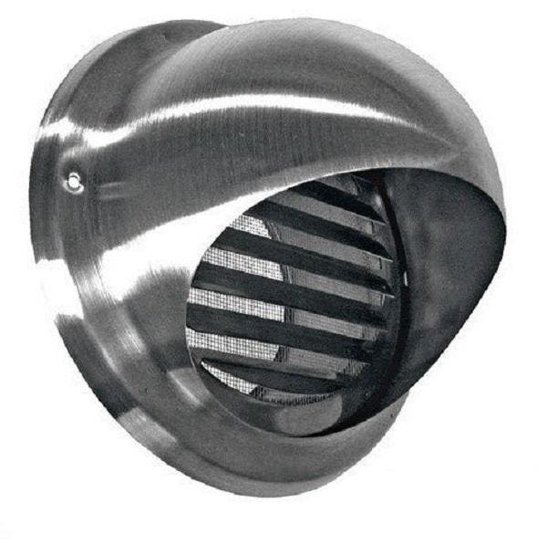 Bolrooster RVS Ø 150mm met schoepen en muggengaas, Doe-het-zelf en Bouw, Ventilatie en Afzuiging, Nieuw, Verzenden