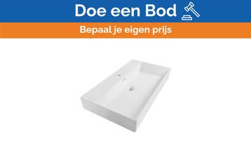 Bieden: LC19 rectangular Saniclass Legend wasbak 80x47x13cm, Ophalen of Verzenden