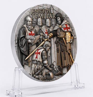 Niue. 5 Dollars 2026 – The Knights Templar – 2 oz Silver – 5