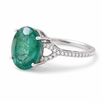 Zonder minimumprijs - Ring Platina - 2.67ct. tw. Smaragd -, Nieuw