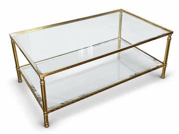 Maison Jansen Style - Salontafel - Messing, Glas, Nieuw