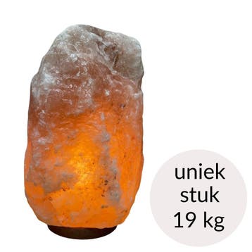 Himalaya Zoutlamp roze kleur, 19 kg – uniek stuk (incl., Ophalen of Verzenden