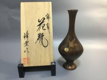 Vaas - Brons - Japan - esdoornbladeren (Zonder minimumprijs)