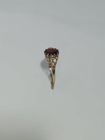 Zonder minimumprijs - Ring - 9 kt. Geel goud Granaat - 9K, Nieuw