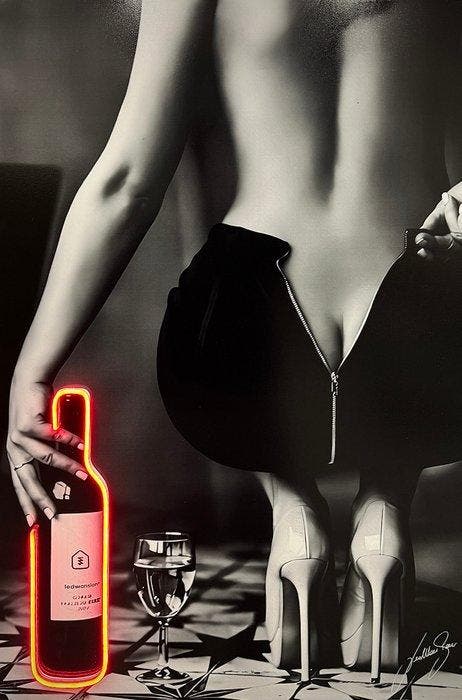 LEDMansion - Seduction & Wine - Wine Girl V.1. | Led Wall, Antiquités & Art, Curiosités & Brocante
