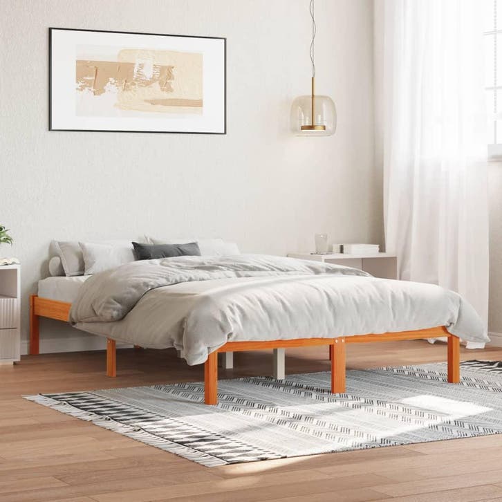 Wassbruin Bedframe 120x200 | Retour Deal | Budget Vriende..., Huis en Inrichting, Slaapkamer | Bedden, Nieuw, Verzenden