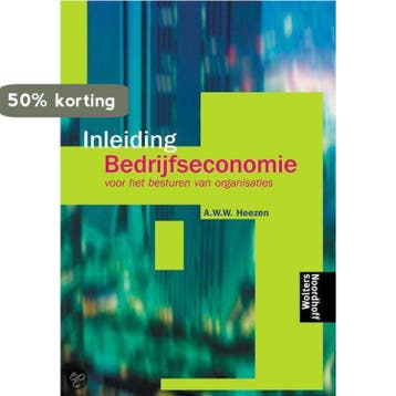 Inleiding bedrijfseconomie 9789001376239 A.W.W. Heezen, Boeken, Verzenden, Gelezen, A.W.W. Heezen