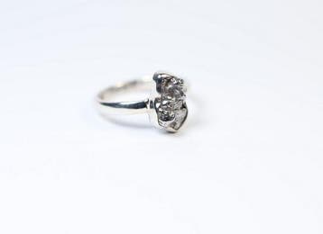 Meteoriet Campo del Cielo ring / nieuw 925. Sterlingzilver -