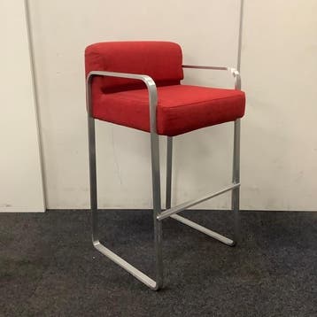 design barkruk Limitless, zithoogte 78 cm, metaal - rood, Gebruikt