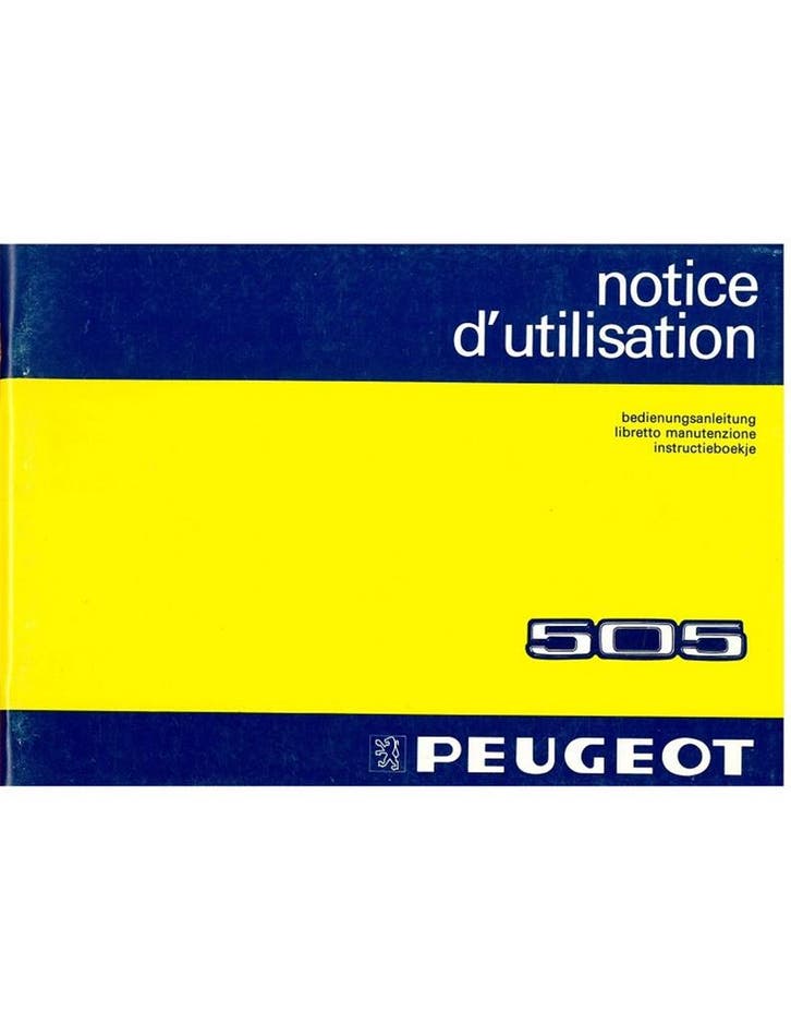 1984 PEUGEOT 505 INSTRUCTIEBOEKJE, Autos : Divers, Modes d'emploi & Notices d'utilisation, Enlèvement ou Envoi