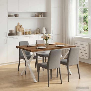vidaXL Eettafel met levendige rand 120 x 70 x 75 cm, Verzenden