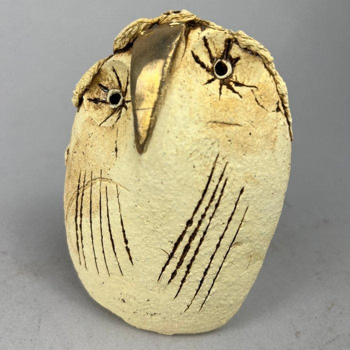 Ewa Budzowska - No reserve- The owl (with 24carat gold), Antiek en Kunst, Kunst | Designobjecten