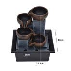 Sier Waterval Modern - Feng Shui Fontein Hars Decoratie, Verzenden