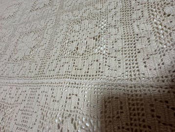 Couvre-lit - 240 cm - 240 cm - Couverture au crochet, Antiquités & Art